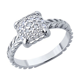 Кольцо SOKOLOV - Серебро 925, Фианит (арт. 94014421)