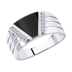 Кольцо SOKOLOV - Серебро 925, Фианит, Эмаль (арт. 94012005)