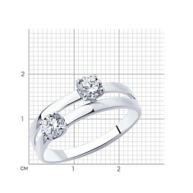 Кольцо SOKOLOV - Серебро 925, Фианит (арт. 94013086)