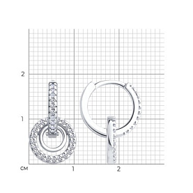 Серьги SOKOLOV - Серебро 925, Фианит (арт. 94026909)