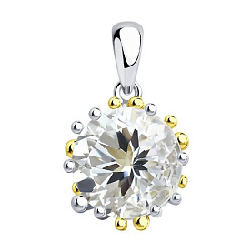 Подвеска SOKOLOV - Серебро 925, Горный хрусталь (арт. 92030537)