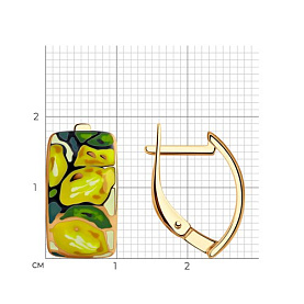 Серьги SOKOLOV - Серебро 925, Эмаль (арт. 93022383)