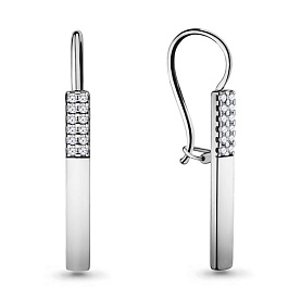 Серьги Аквамарин - Серебро 925, Фианит (арт. 46700А.5)