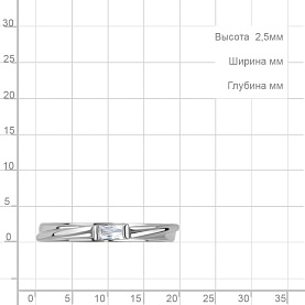 Кольцо Аквамарин - Серебро 925, Фианит (арт. 600150.5)