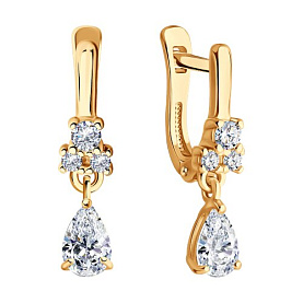 Серьги SOKOLOV - Серебро 925, Фианит (арт. 93020542)