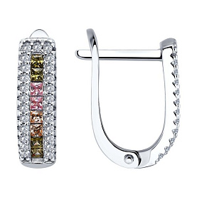 Серьги SOKOLOV - Серебро 925, Фианит (арт. 94026518-91)