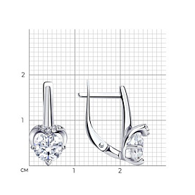 Серьги Diamant - Серебро 925, Фианит (арт. 94-120-00730-2)