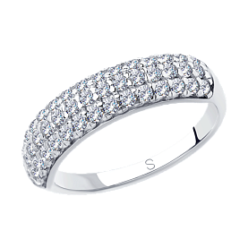 Кольцо SOKOLOV - Серебро 925, Фианит (арт. 94012850)