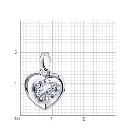 Подвеска SOKOLOV - Серебро 925, Фианит (арт. 94031121)