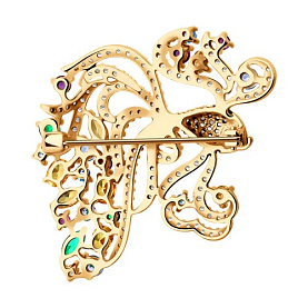 Брошь SOKOLOV - Серебро 925, Фианит (арт. 93040048)