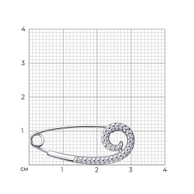 Булавка Diamant - Серебро 925, Фианит (арт. 94-140-00560-1)