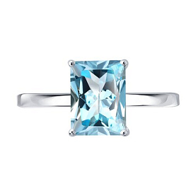 Кольцо SOKOLOV - Серебро 925, Топаз (арт. 92014651)