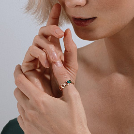 Кольцо ЮФ Династия - Золото 375, Синтетический ситалл (арт. 018951-5330)