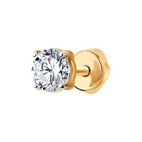 Серьга SOKOLOV - Золото 585, Фианит (арт. 170026)