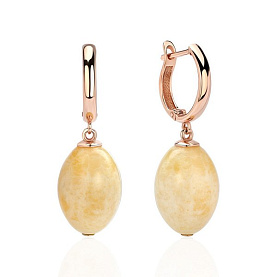 Серьги Максипром - Серебро 925, Янтарь (арт. 220 3411 205)