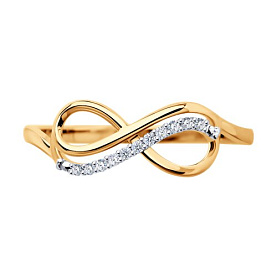 Кольцо SOKOLOV - Золото 375, Фианит (арт. 016622-4)