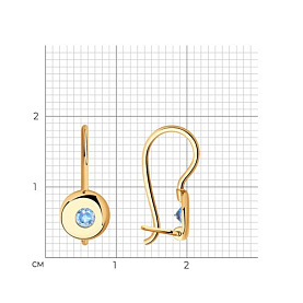 Серьги SOKOLOV - Золото 585, Фианит (арт. 027223)