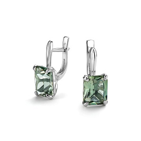 Серьги Дар - Серебро 925, Празиолит (арт. С-5198рс412)