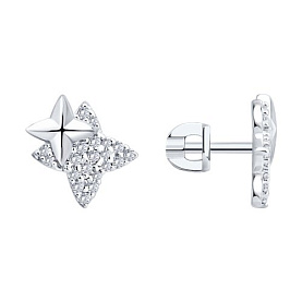 Серьги SOKOLOV - Серебро 925, Фианит (арт. 94027313)
