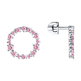 Серьги SOKOLOV - Серебро 925, Фианит (арт. 94023516)