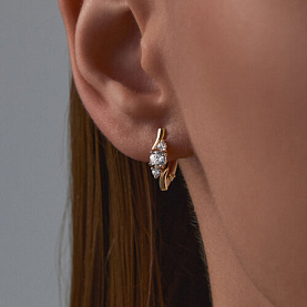 Серьги SOKOLOV - Золото 375, Фианит (арт. 31-120-00094-1)