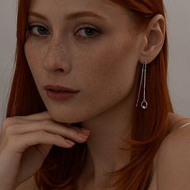 Серьги SOKOLOV - Серебро 925, Фианит (арт. 94025983)