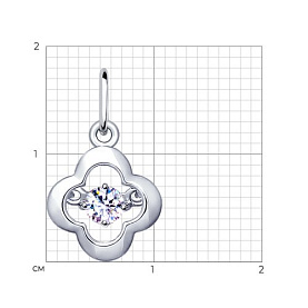 Подвеска SOKOLOV - Серебро 925, Фианит (арт. 94032107)