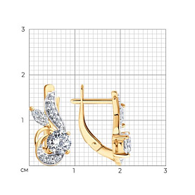 Серьги SOKOLOV - Серебро 925, Фианит (арт. 93022459)