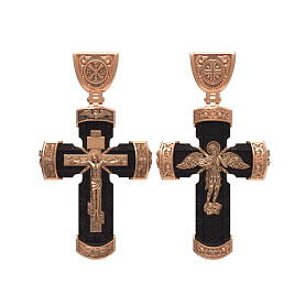 Подвеска Ювелирный дом VIOLET - Золото 585, Эбеновое дерево (арт. 18-КА-КС3125-3-101)