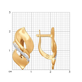 Серьги SOKOLOV - Золото 585, Фианит (арт. 026761)