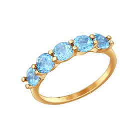 Кольцо SOKOLOV - Золото 585, Топаз (арт. 714560)