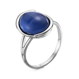 Кольцо Красная пресня - Серебро 925, Синтетический сапфир (арт. 23610312Д4)