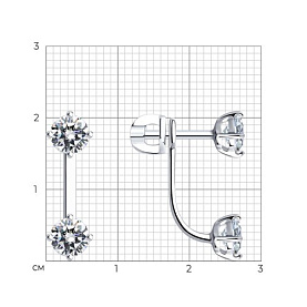 Серьги SOKOLOV - Серебро 925, Фианит (арт. 94026005)