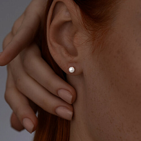 Серьги SOKOLOV - Серебро 925, Жемчуг имитация (арт. 93021187)