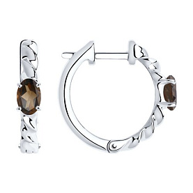 Серьги SOKOLOV - Серебро 925, Раухтопаз (арт. 92022283)