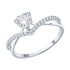 Кольцо SOKOLOV - Серебро 925, Фианит (арт. 94014723)