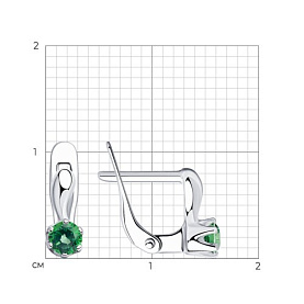 Серьги SOKOLOV - Серебро 925, Фианит (арт. 94020452)