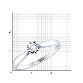 Кольцо Diamant - Серебро 925, Фианит (арт. 94-110-01221-1)