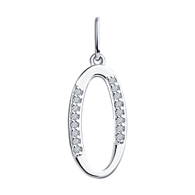 Подвеска SOKOLOV - Серебро 925, Фианит (арт. 94031373)