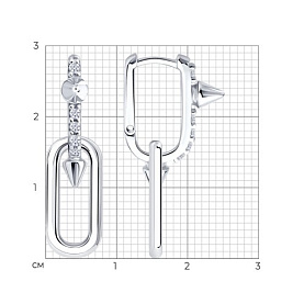 Серьги SOKOLOV - Серебро 925, Фианит (арт. 94027295)