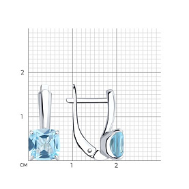 Серьги SOKOLOV - Серебро 925, Топаз (арт. 92021398)