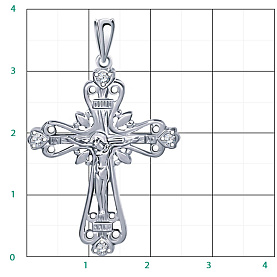 Подвеска Атолл - Серебро 925, Фианит (арт. 3310-925)