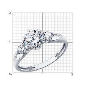 Кольцо SOKOLOV - Серебро 925, Фианит (арт. 94014873)