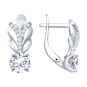 Серьги Diamant - Серебро 925, Фианит (арт. 94-120-01220-1)