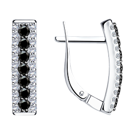 Серьги SOKOLOV - Серебро 925, Фианит (арт. 94021381)