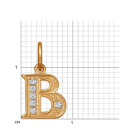 Подвеска SOKOLOV - Золото 585, Фианит (арт. 031094)