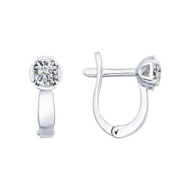 Серьги SOKOLOV - Серебро 925, Swarovski (арт. 89020010)