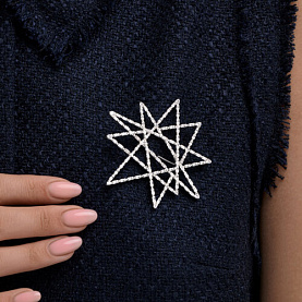 Брошь SOKOLOV - Серебро 925, Фианит (арт. 94040369)