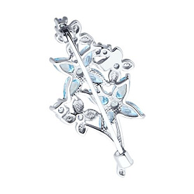 Брошь Diamant - Серебро 925, Топаз, Фианит (арт. 94-340-02061-1)