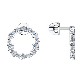 Серьги SOKOLOV - Серебро 925, Фианит (арт. 94023515)